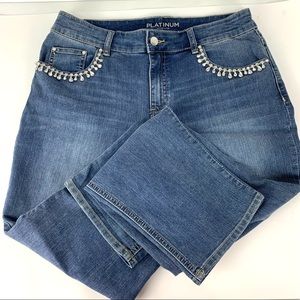 Platinum Chico’s straight leg jeans size 0.5